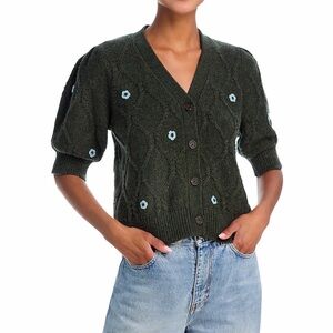 NWT RAILS Isla Cardigan Forest Daisies Size Small